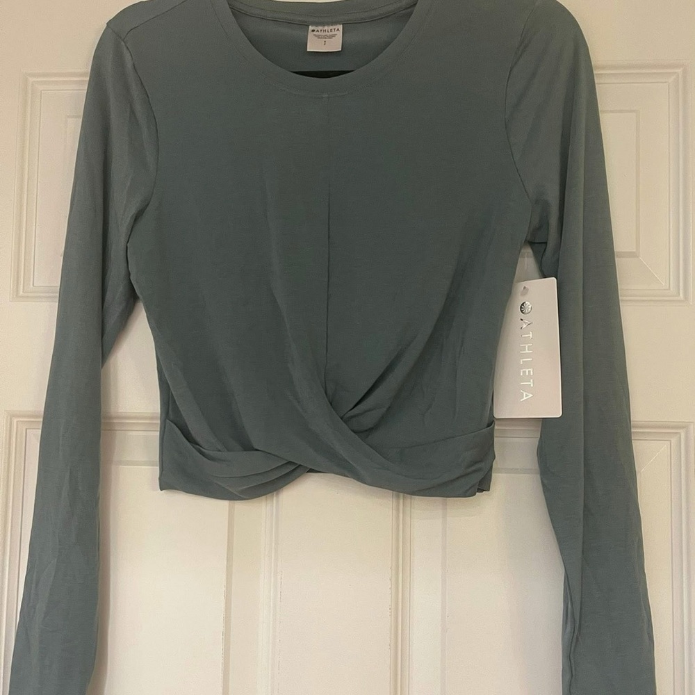 Two NWT Athleta tops - small - Essence Twist Top & With Ease Twist Top - Picture 4 of 5
